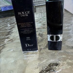 Dior Rouge Couture Lipstick 999 Satin Black and Silver Dior MINI
